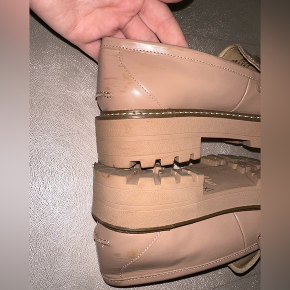 Sam Edelman Laurs Nude Pink patent leather Loafers 8.5 fall office preppy punk - Picture 6 of 11